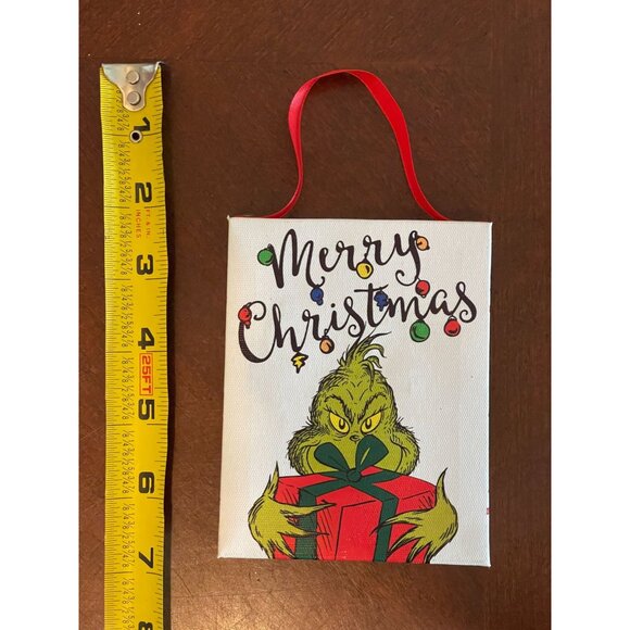 Set Of 2 Grinch Christmas Light Up Canvas Xmas Tree Ornament grinchmas - Picture 4 of 9